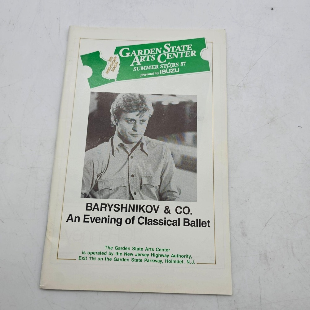 Vintage 1987 Baryshnikov & Co Ballet Souvenir Program Garden State Holmdel NJ